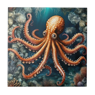 Octopus Deep Blue Fliese