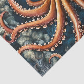 Octopus Deep Blue Seidenpapier (Ausschnitt)