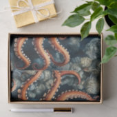 Octopus Deep Blue Seidenpapier (Geschenk)