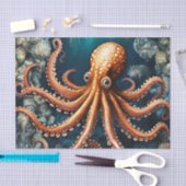 Octopus Deep Blue Seidenpapier (Handwerk)
