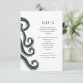 Octopus Deep Sea Modern Wedding Details Begleitkarte (Stehend Vorderseite)