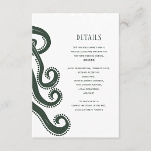 Octopus Deep Sea Modern Wedding Details Begleitkarte