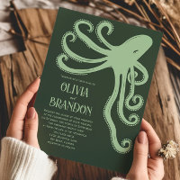 Octopus Deep Sea Stilisierte moderne Hochzeit