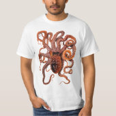 Octopus Design Graphic T - Shirt (Vorderseite)