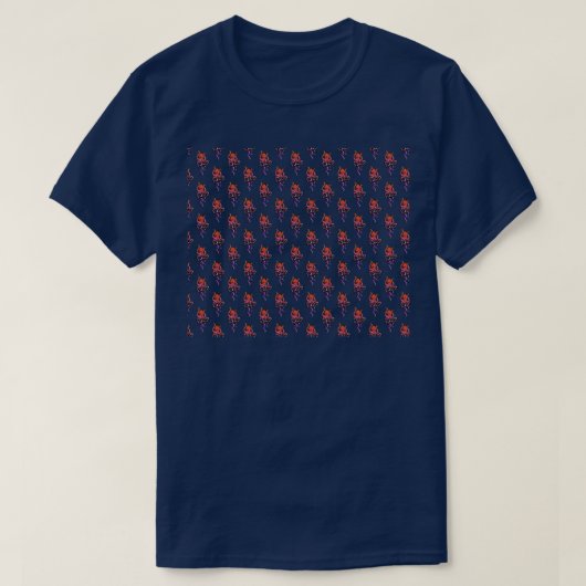 Octopus-DJ-Muster T-Shirt (Design vorne)