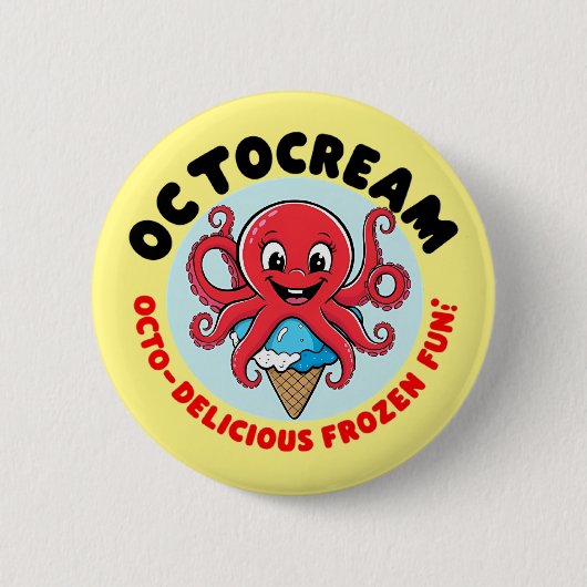 Octopus-Eis Button (Vorderseite)