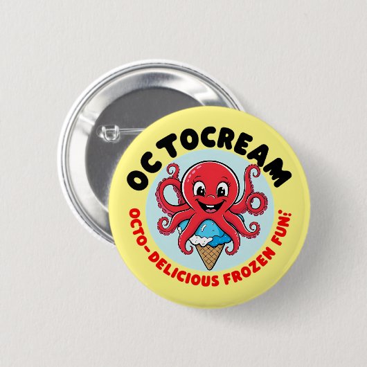 Octopus-Eis Button (Vorne & Hinten)