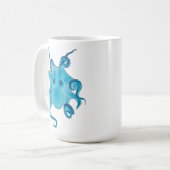 Octopus Electric Ocean Blue Kraken Majestic Sea  Kaffeetasse (Vorderseite Links)