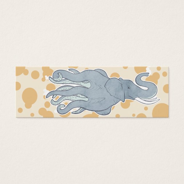 Octopus Elephant Lesezeichen (Vorderseite)