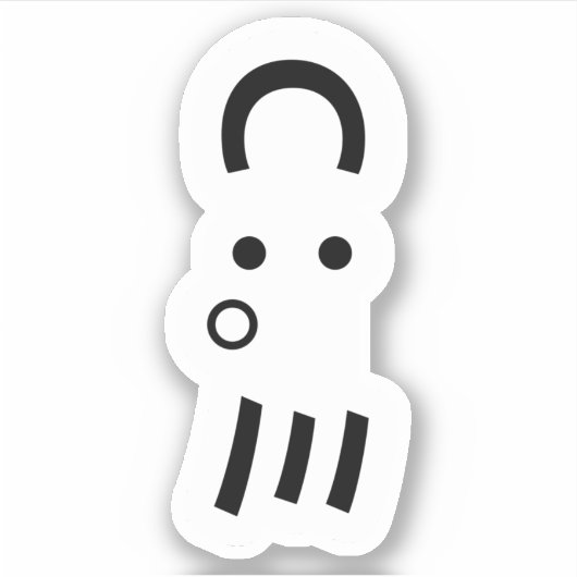 Octopus Emoticon Japanischer Kaomoji-Sticker Aufkleber (Vorderseite)