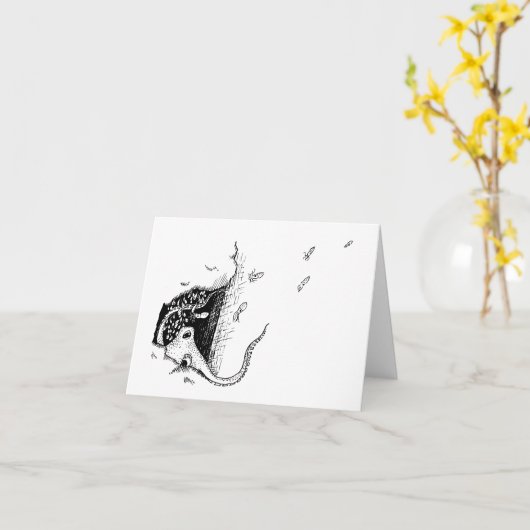 Octopus Farewell Karte (Gelbe Blume)