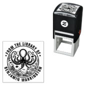 Octopus Fish Seashells Coral Library Name Permastempel (Beispiel)