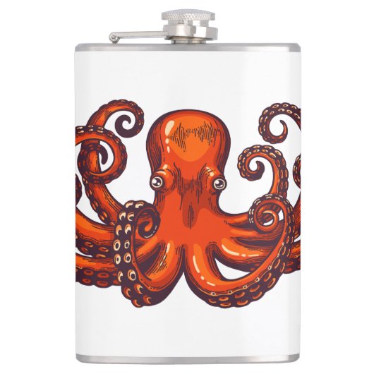 Octopus Flask Flachmann (Vorderseite)