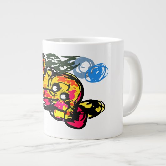 Octopus fun Jumbo-Tasse (Vorderseite Rechts)