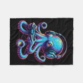 Octopus Gaming Animal Video Games Funny Octopus Fleecedecke (Vorderseite (Horizontal))