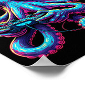 Octopus Gaming Animal Video Games Funny Octopus  Poster (Ecke)