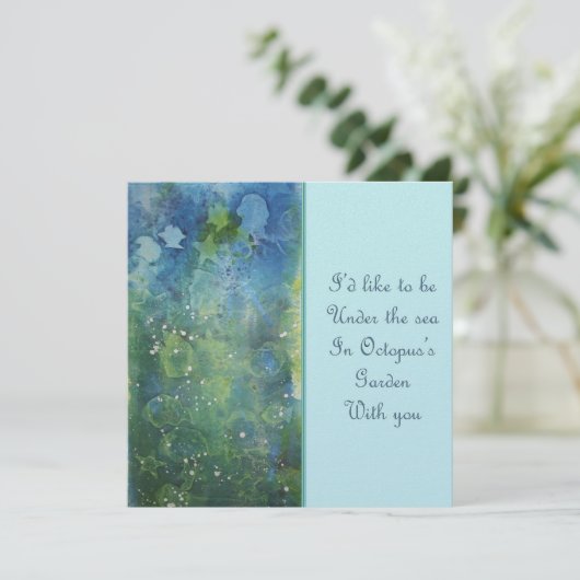 Octopus Garden Einladung (Stehend Vorderseite)