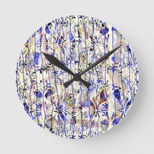 Octopus Garden Runde Wanduhr (Vorderseite)