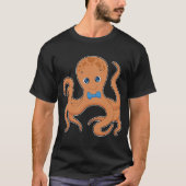 Octopus Gentleman Bow Krawatte T-Shirt (Vorderseite)