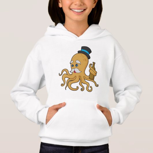 Octopus Gentleman Hat Hoodie (Vorderseite)