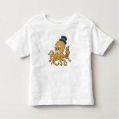 Octopus Gentleman Hat Kleinkind T-shirt (Vorderseite)