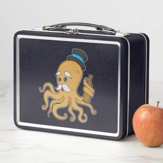 Octopus Gentleman Hat Metall Brotdose (Beispiel)