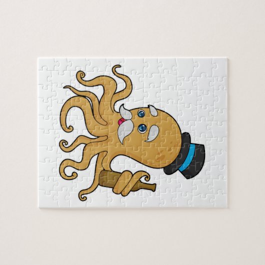 Octopus Gentleman Hat Puzzle (Horizontal)