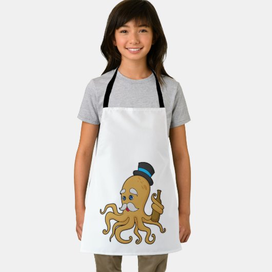 Octopus Gentleman Hat Schürze (Insitu)