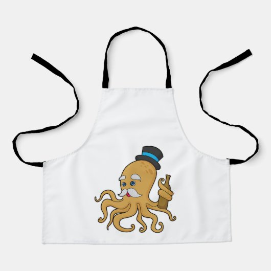 Octopus Gentleman Hat Schürze (Vorderseite)