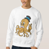 Octopus Gentleman Hat Sweatshirt (Vorderseite)