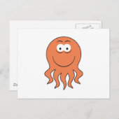 Octopus-Gesicht Postkarte (Vorne/Hinten)