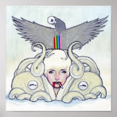 Octopus Girl Print Poster (Vorne)
