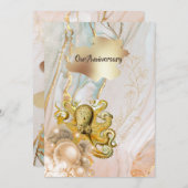 Octopus Gold Splash Seebad Jubiläum Einladung (Vorne/Hinten)