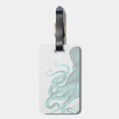 Octopus Green Half Gepäckanhänger (Rückseite vertikal)