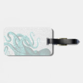 Octopus Green Half Gepäckanhänger (Rückseite horizontal)