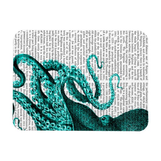Octopus Green Half Magnet (Horizontal)