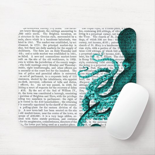 Octopus Green Half Mousepad (Mit Mouse)