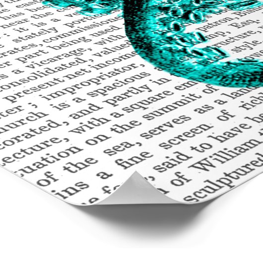 Octopus Green Half Poster (Ecke)