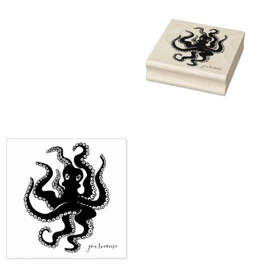 Octopus Gummistempel (Stempel)