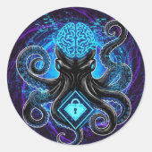 Octopus Hacker Sticker (Vorderseite)