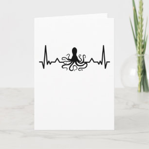 Octopus Heartbeat Tintenfisch Fisch Ozean Kraken M Karte
