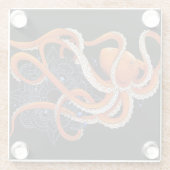 Octopus Henna Glasuntersetzer (Rückseite)