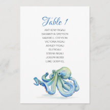 Octopus-Hochzeitstisch für Wasserfarben