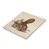 Octopus Holding Chemical Flask Steampunk Science Fliese (Seite)