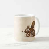 Octopus Holding Glass Flask Chemie Kaffeetasse (VorderseiteRechts)