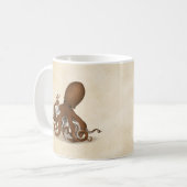Octopus Holding Glass Flask Chemie Kaffeetasse (Vorderseite Links)