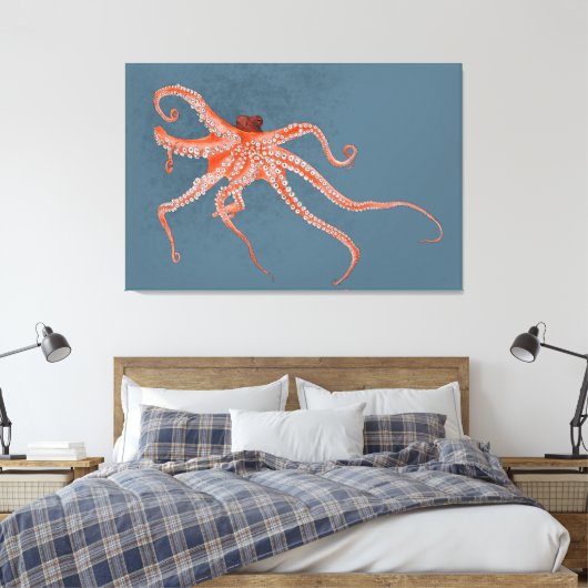 Octopus Hugs Leinwanddruck (Insitu (Schlafzimmer))