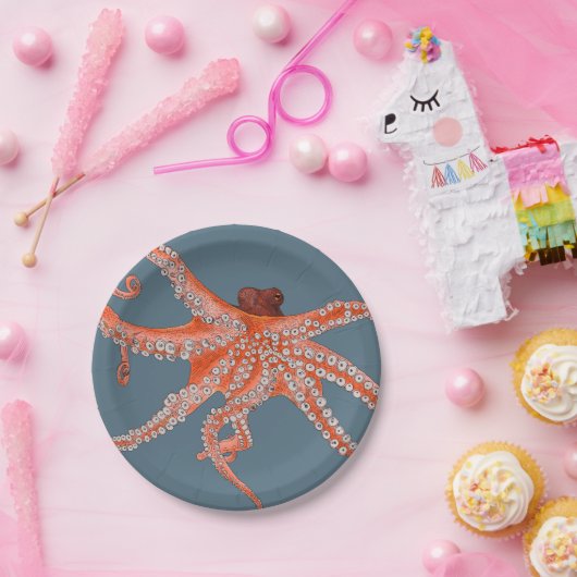 Octopus Hugs Pappteller (Party)