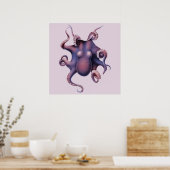 Octopus Illustration Poster (Küche)