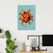Octopus Illustration Poster (Heimbüro)